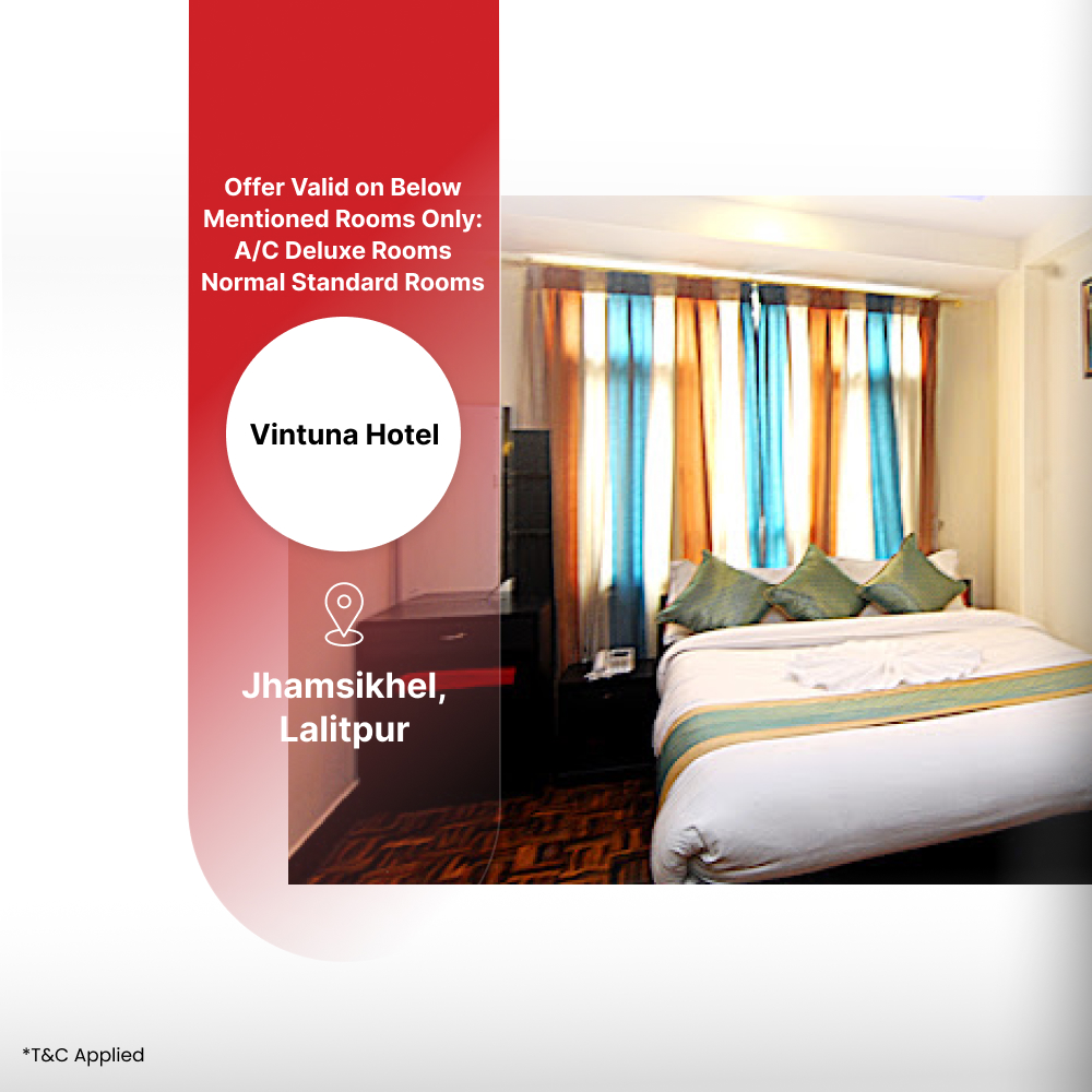 20% off on rooms only at Vintuna Hotel